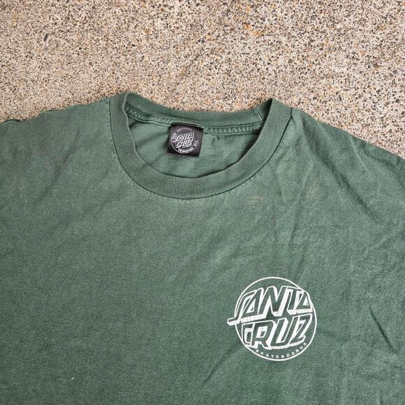 Vtg Y2k SANTA CRUZ SKATEBOARDS Bubble Logo Graphic Skate Surf Tee Shirt XL Fit - Picture 3 of 5